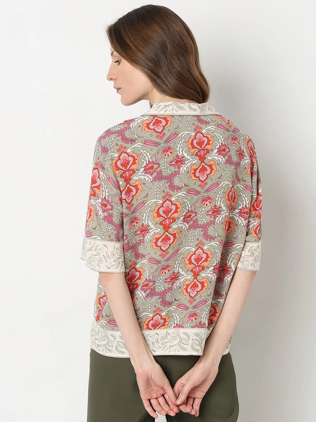 Grey Printed Shirt - Image 4