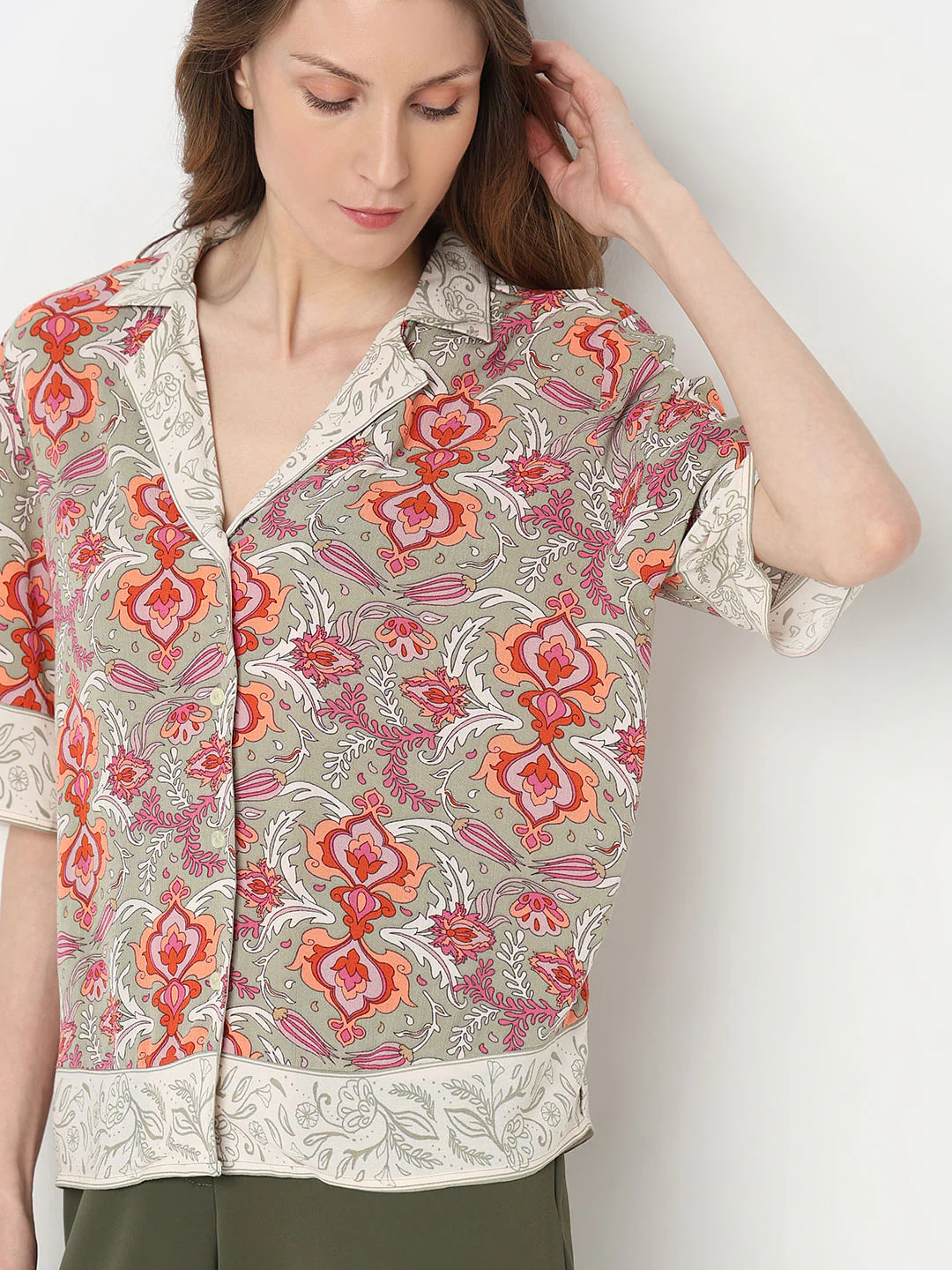 Grey Printed Shirt - Image 6