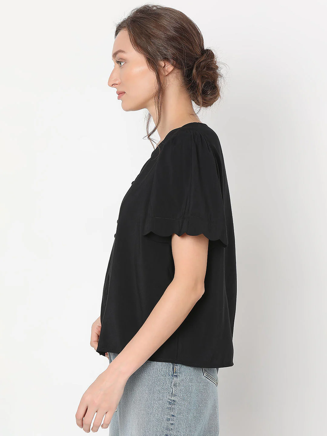 Black Short Sleeves Top - Image 3