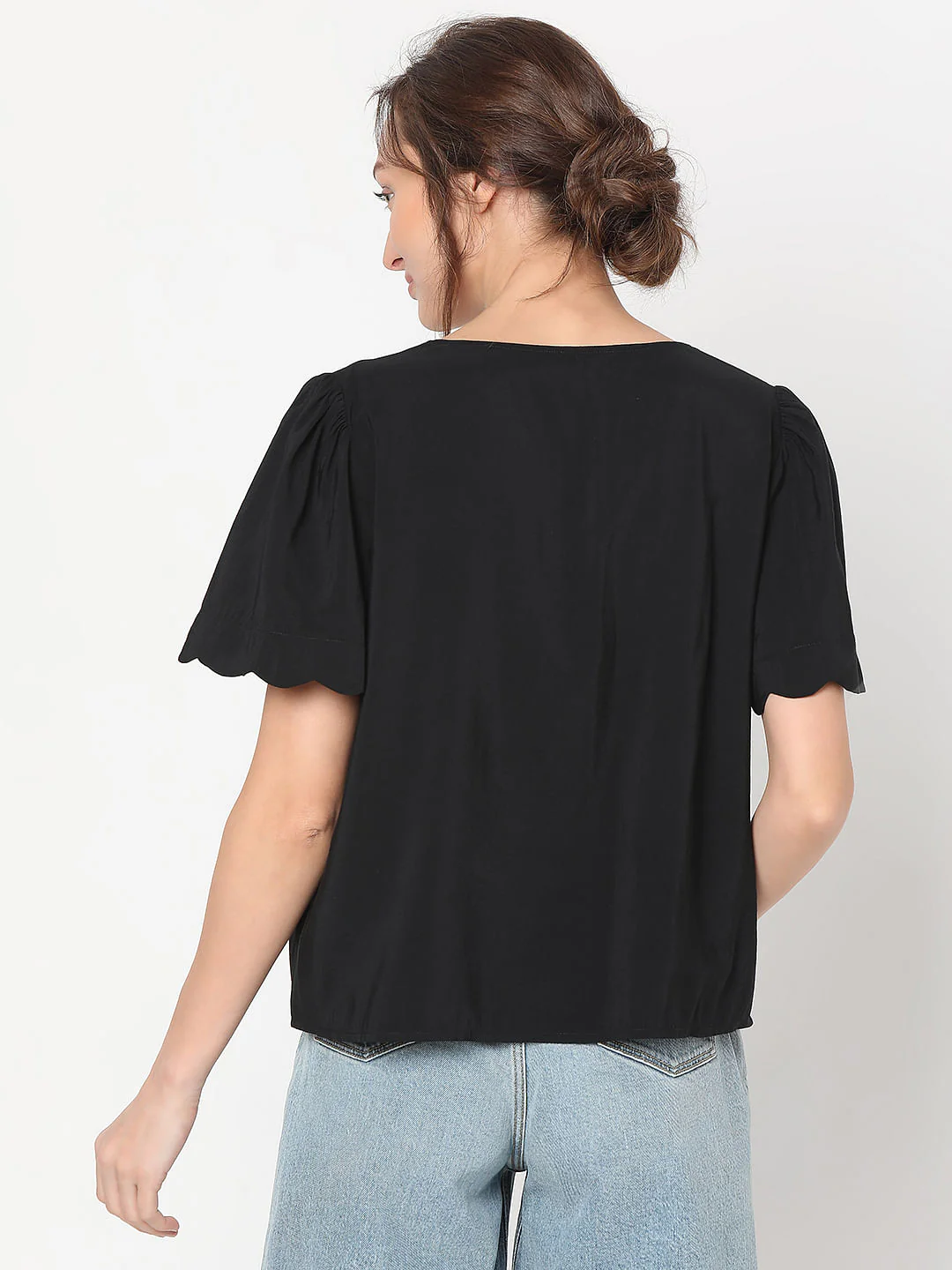 Black Short Sleeves Top - Image 4