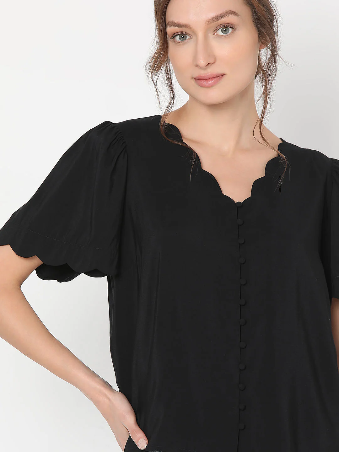 Black Short Sleeves Top - Image 6