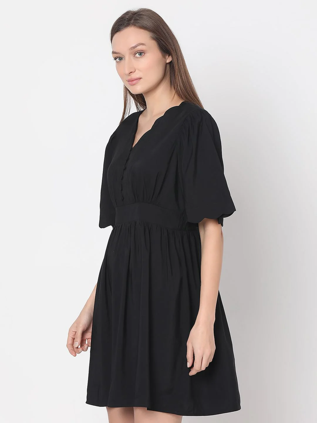 Black Fit & Flare Dress - Image 3