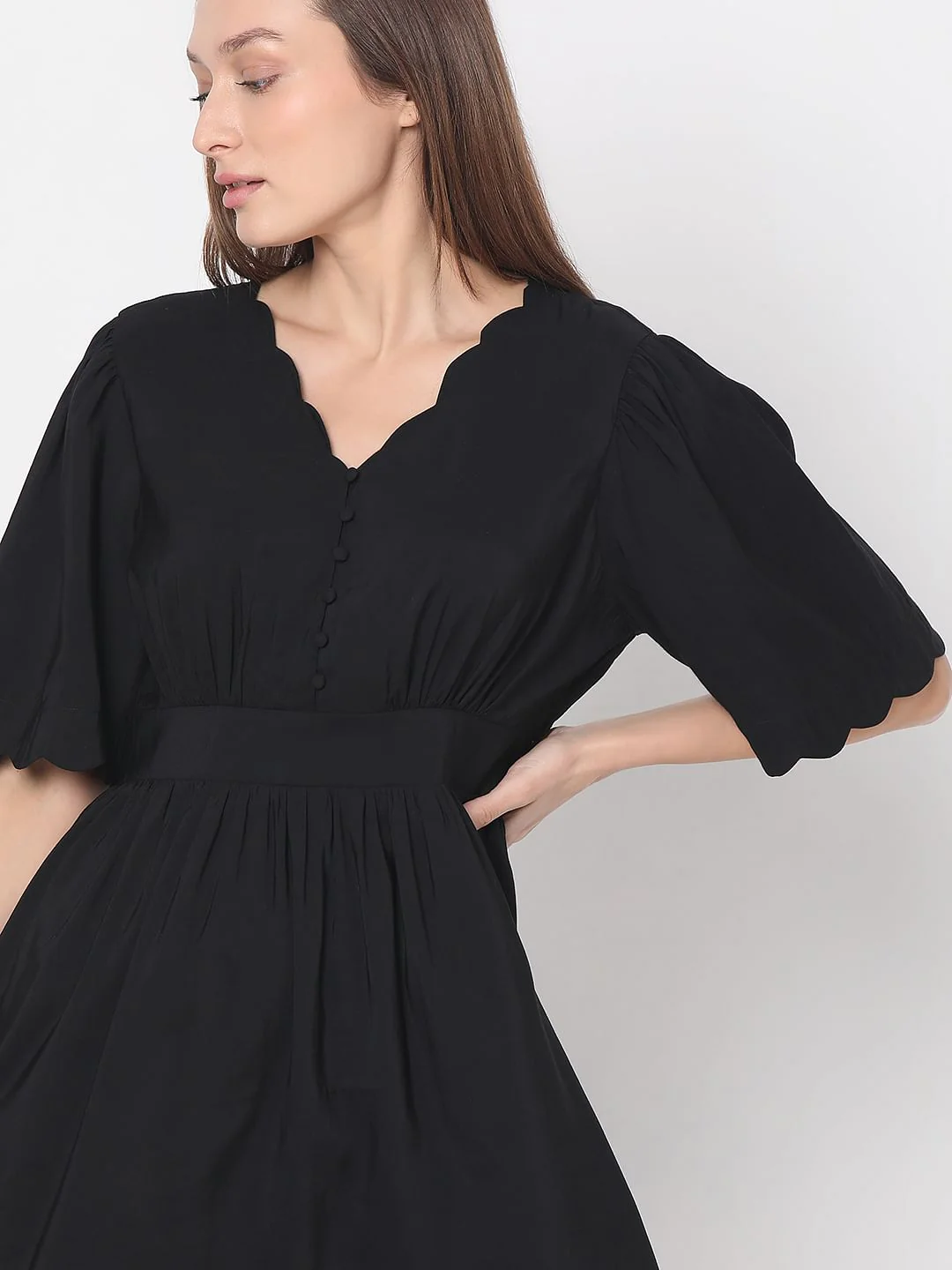 Black Fit & Flare Dress - Image 6