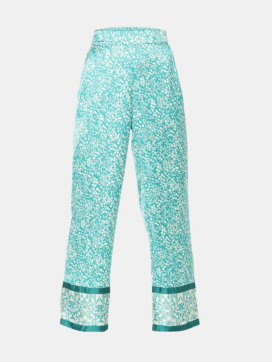 Teal Satin Co-Ord Set Pants - Image 7