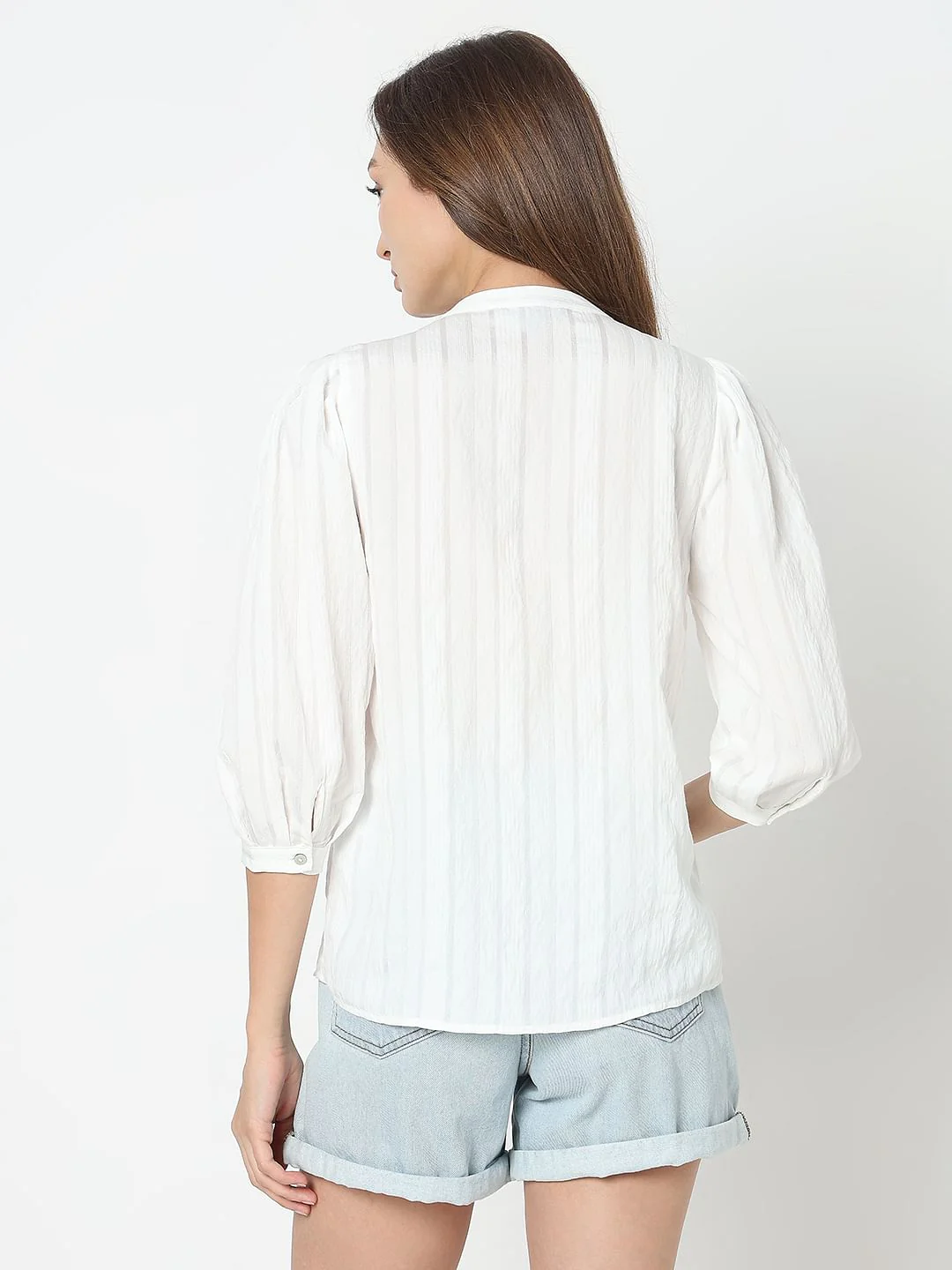 White Pintuck Detail Top - Image 4