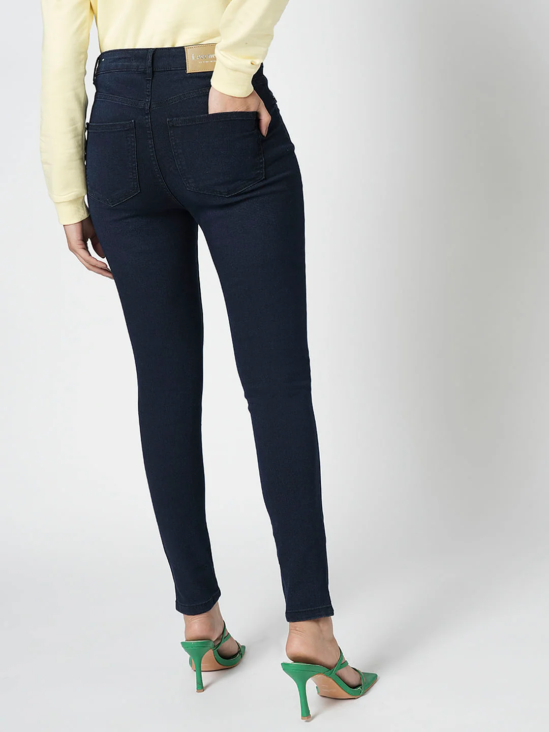 I.Scenery By Vero Moda Dark Blue High Rise Skinny Jeggings - Image 4
