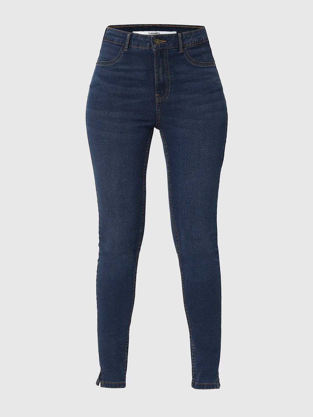 I.Scenery By Vero Moda Blue High Rise Skinny Jeggings - Image 7