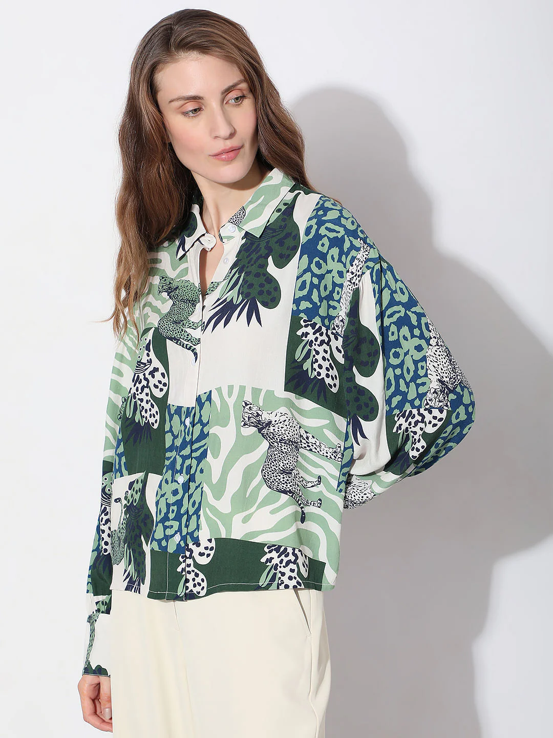 Green Animal Print Shirt - Image 3