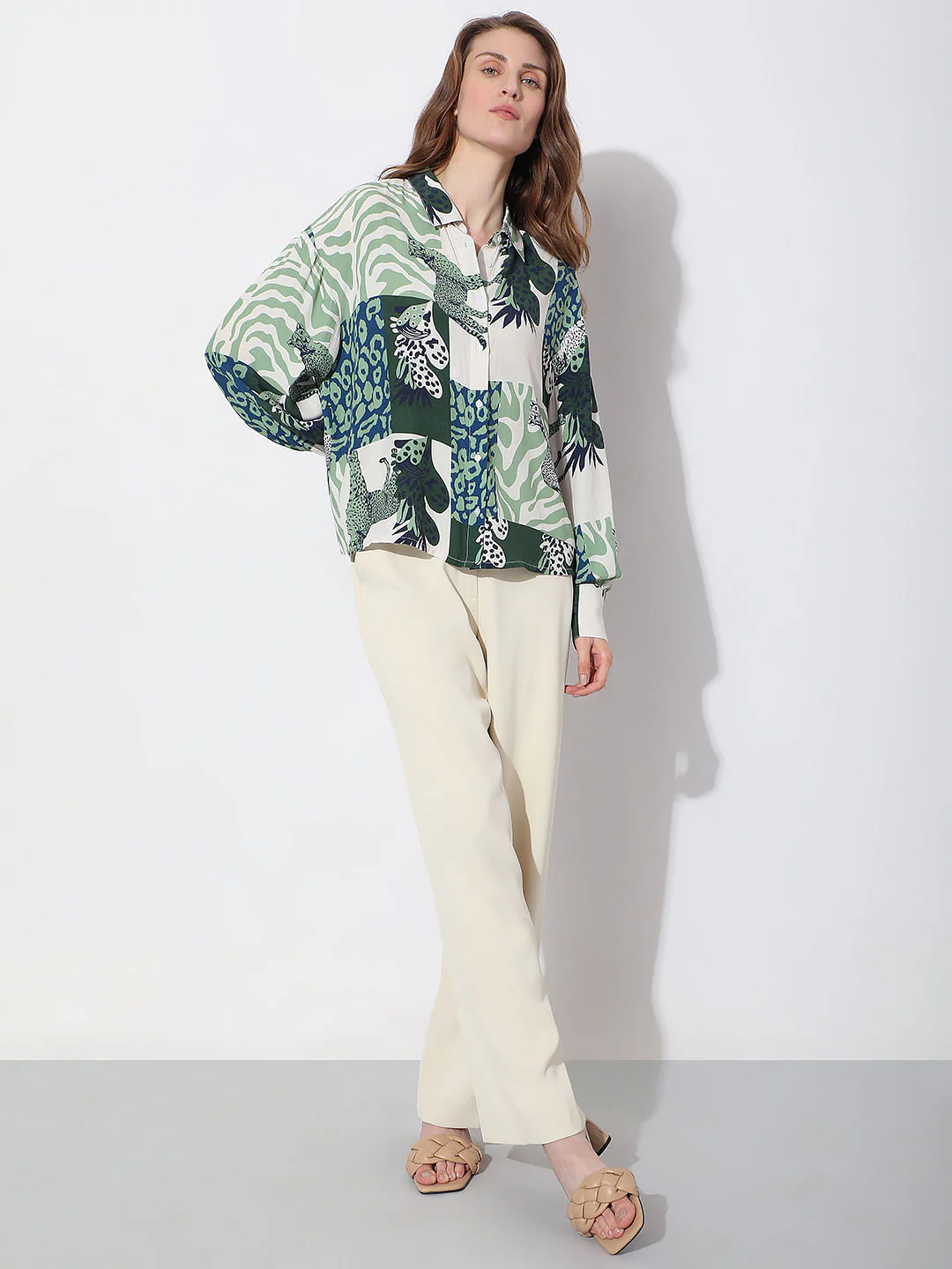 Green Animal Print Shirt - Image 5