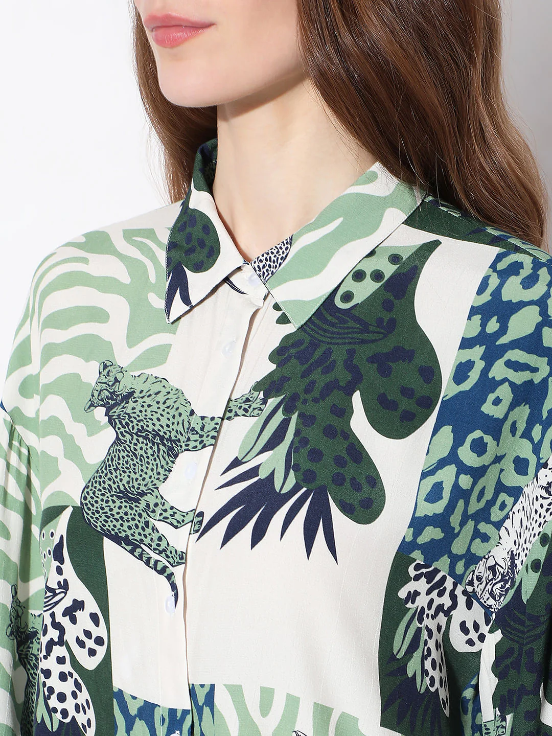Green Animal Print Shirt - Image 8