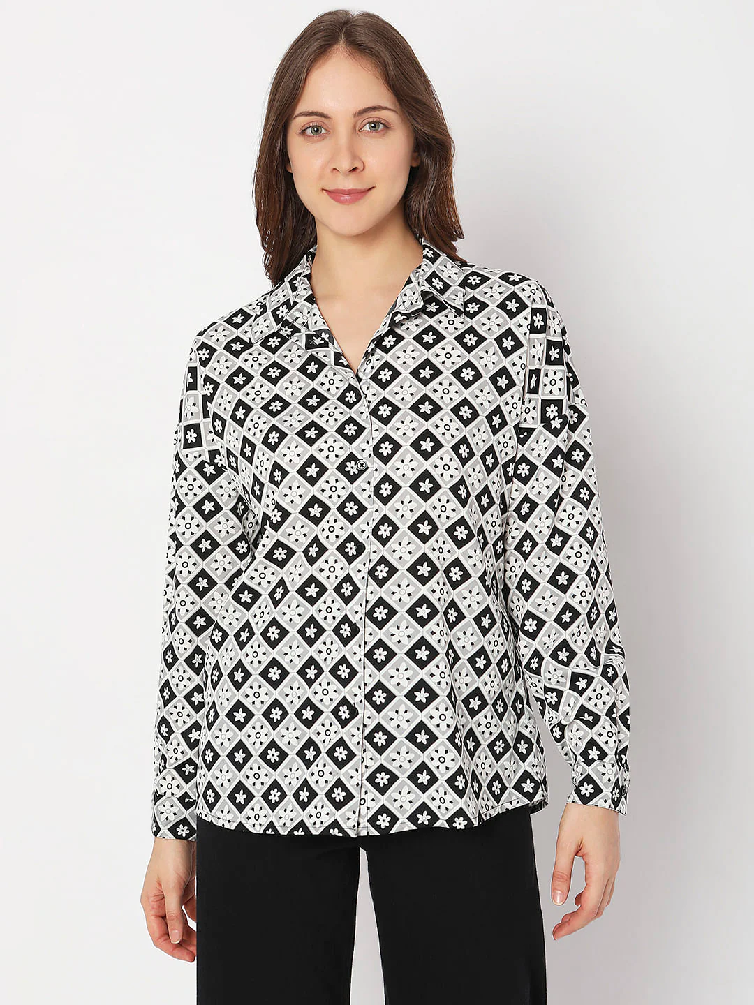 Black Printed Shirt - Image 2