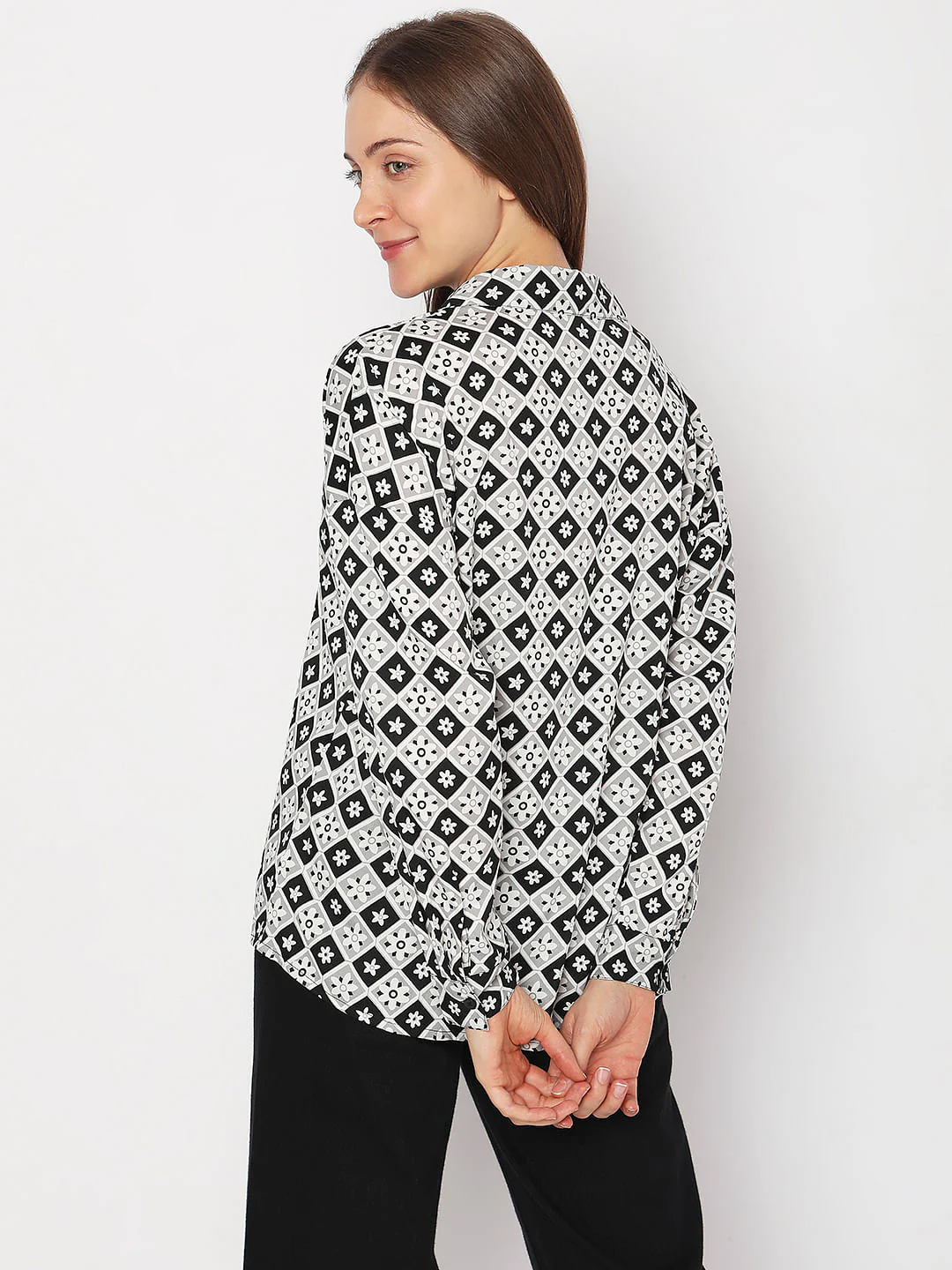 Black Printed Shirt - Image 4