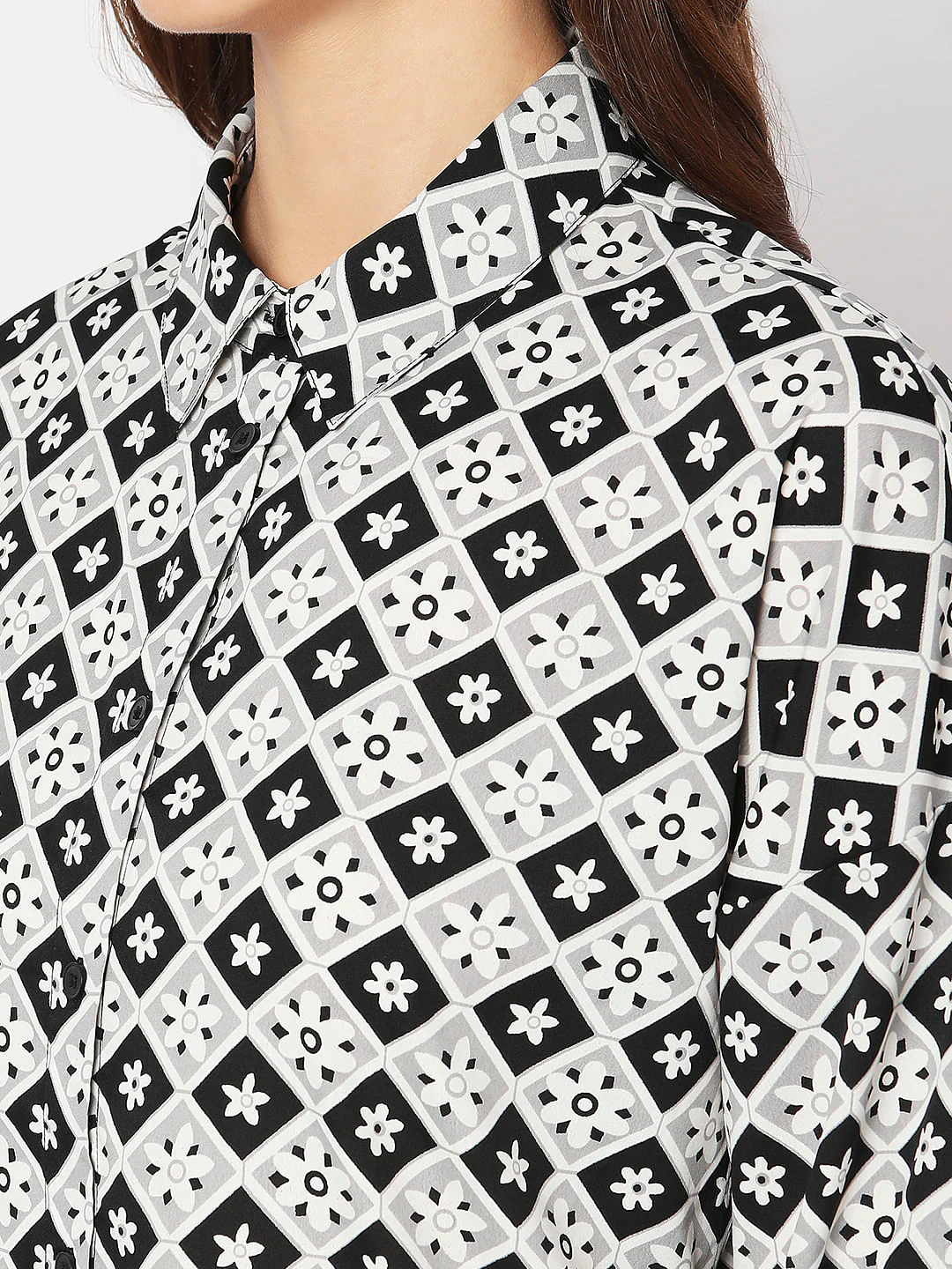 Black Printed Shirt - Image 8