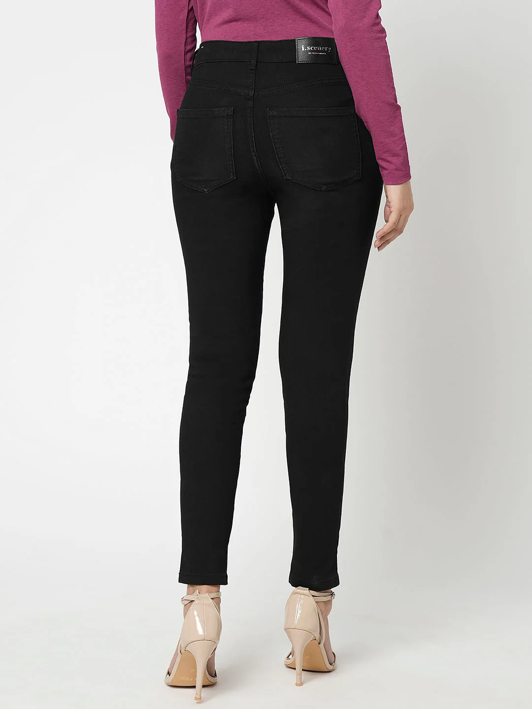 I.Scenery By Vero Moda Black High Rise Skinny Jeggings - Image 4