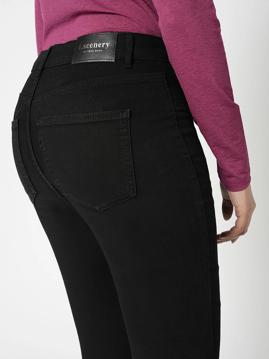 I.Scenery By Vero Moda Black High Rise Skinny Jeggings - Image 6