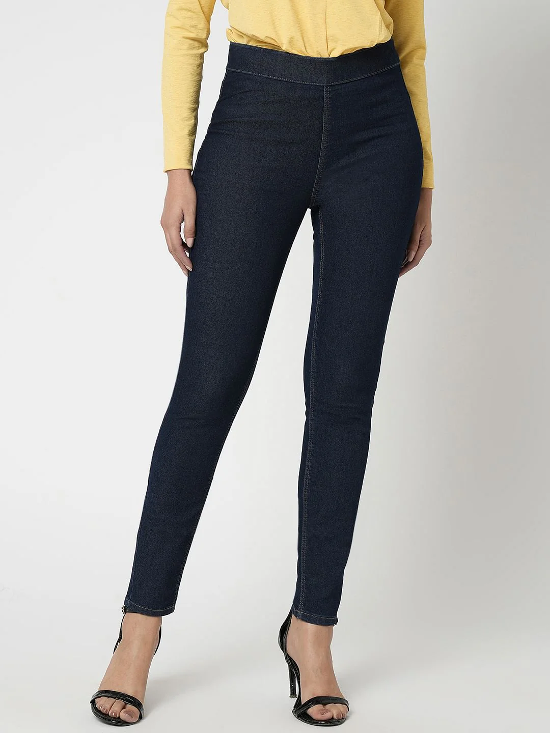 I.Scenery By Vero Moda Dark Blue High Rise Skinny Jeggings - Image 2