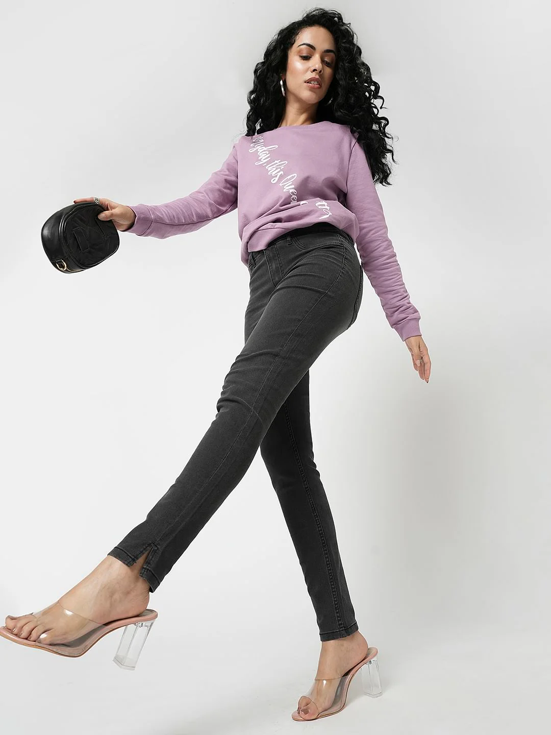 I.Scenery By Vero Moda Grey High Rise Skinny Jeggings