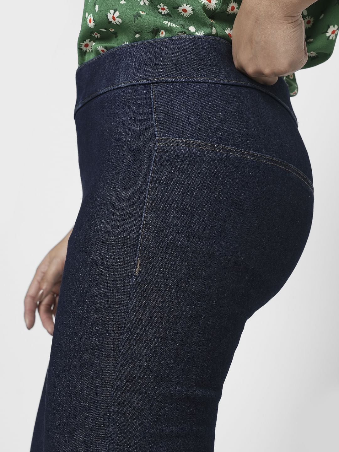 I.Scenery By Vero Moda Dark Blue High Rise Skinny Jeggings - Image 6