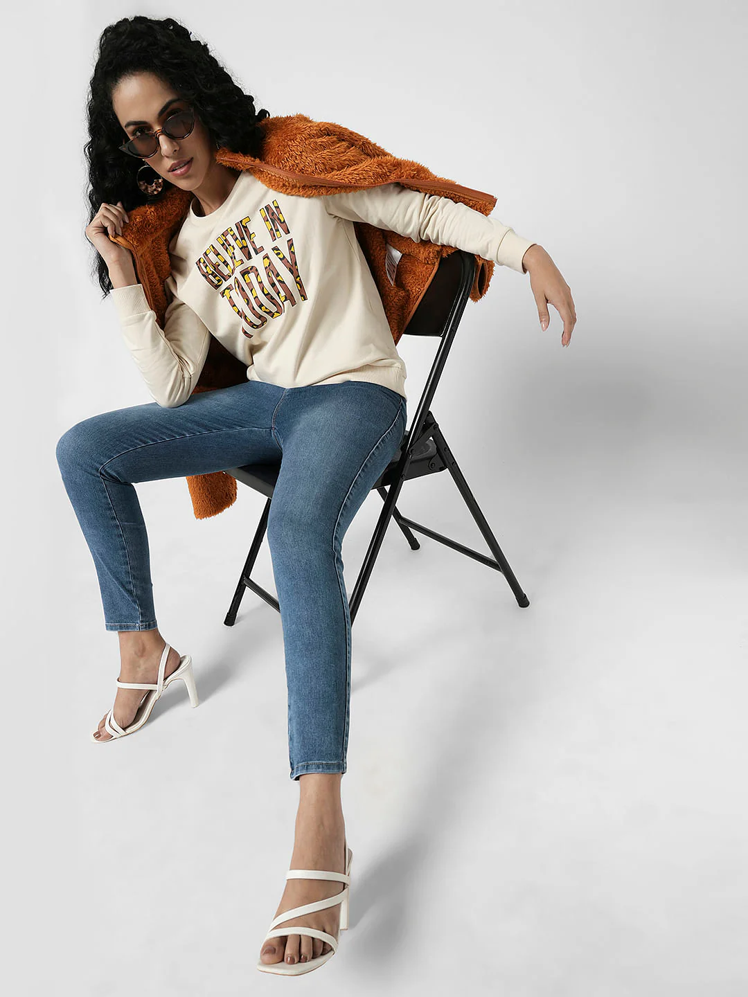 I.Scenery By Vero Moda Blue High Rise Wendy Skinny Fit Jeans