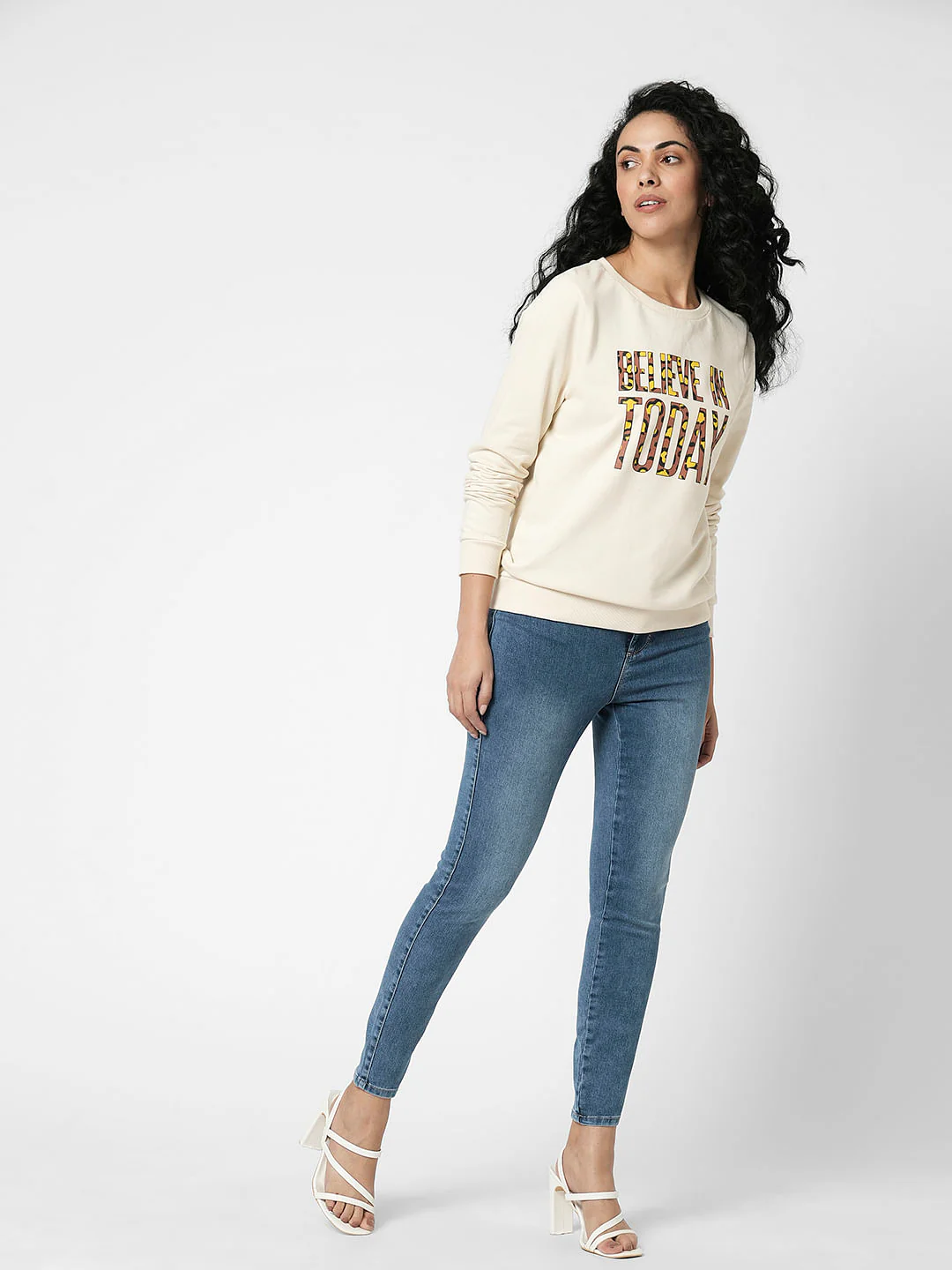 I.Scenery By Vero Moda Blue High Rise Wendy Skinny Fit Jeans - Image 5