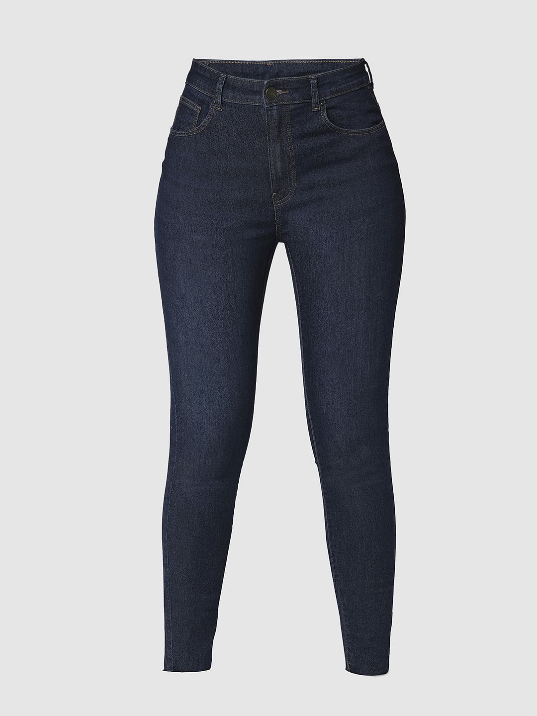 I.Scenery By Vero Moda Dark Blue High Rise Wendy Skinny Fit Jeans - Image 7