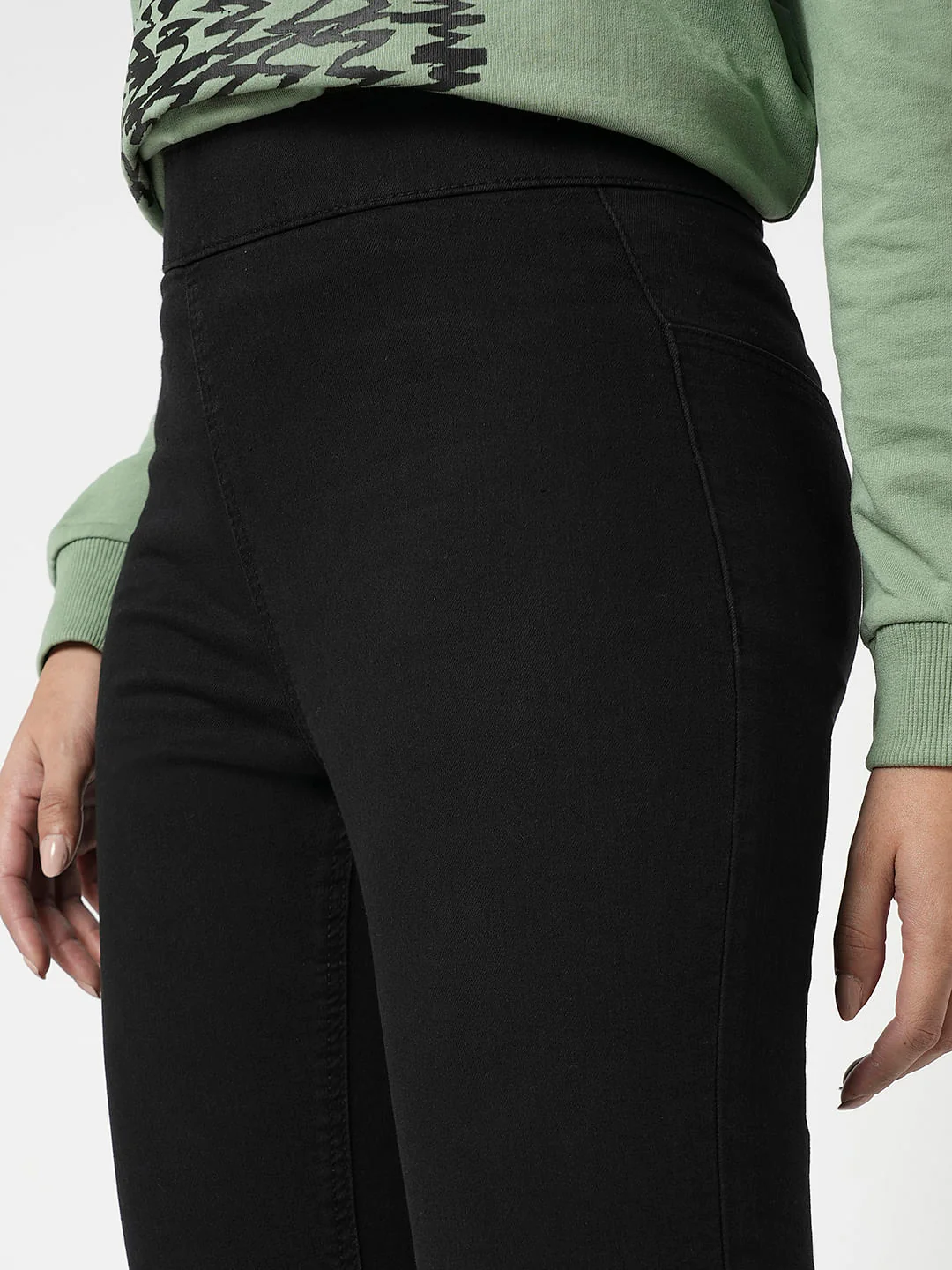 I.Scenery By Vero Moda Black High Rise Skinny Jeggings - Image 6