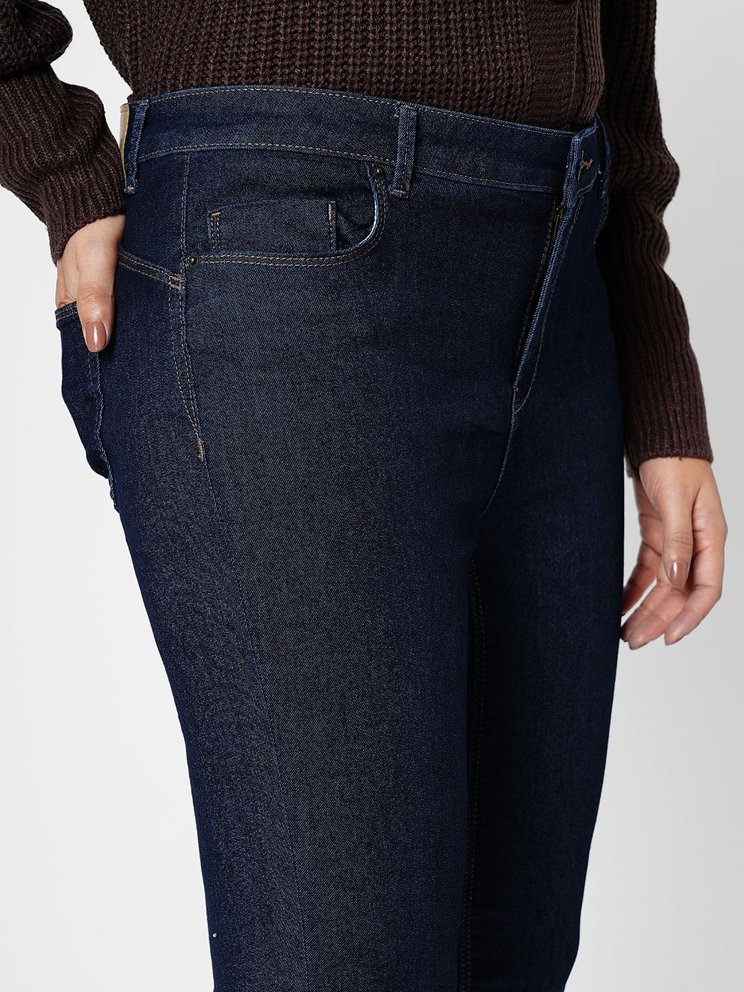 I.Scenery By Vero Moda Dark Blue Mid Rise Wendy Skinny Jeans - Image 6