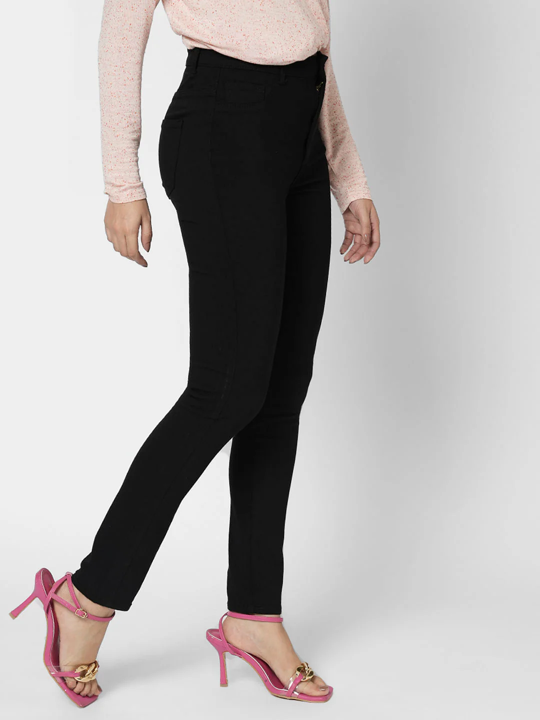 I.Scenery By Vero Moda Black High Rise Wendy Skinny Jeans - Image 3
