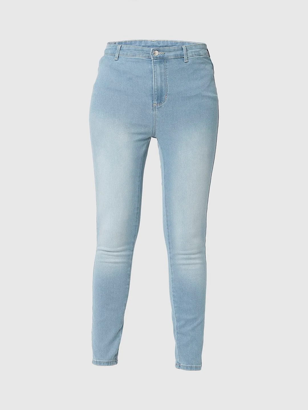 I.Scenery By Vero Moda Light Blue High Rise Wendy Skinny Fit Jeans - Image 7