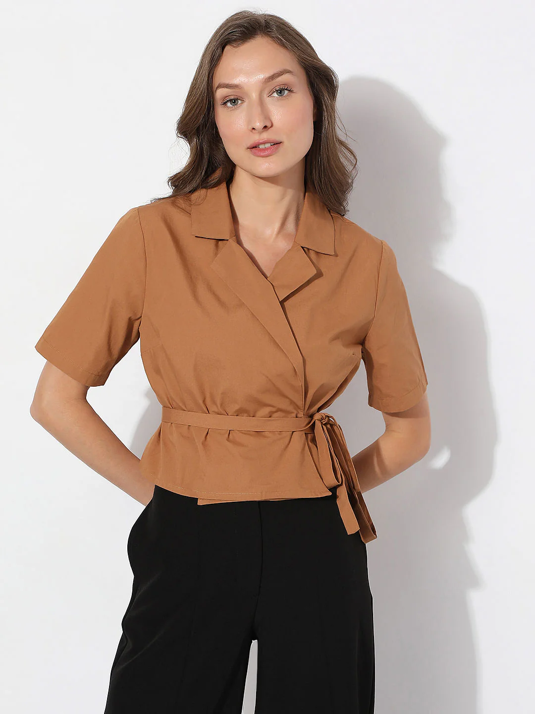 Brown Tie-Up Shirt - Image 2