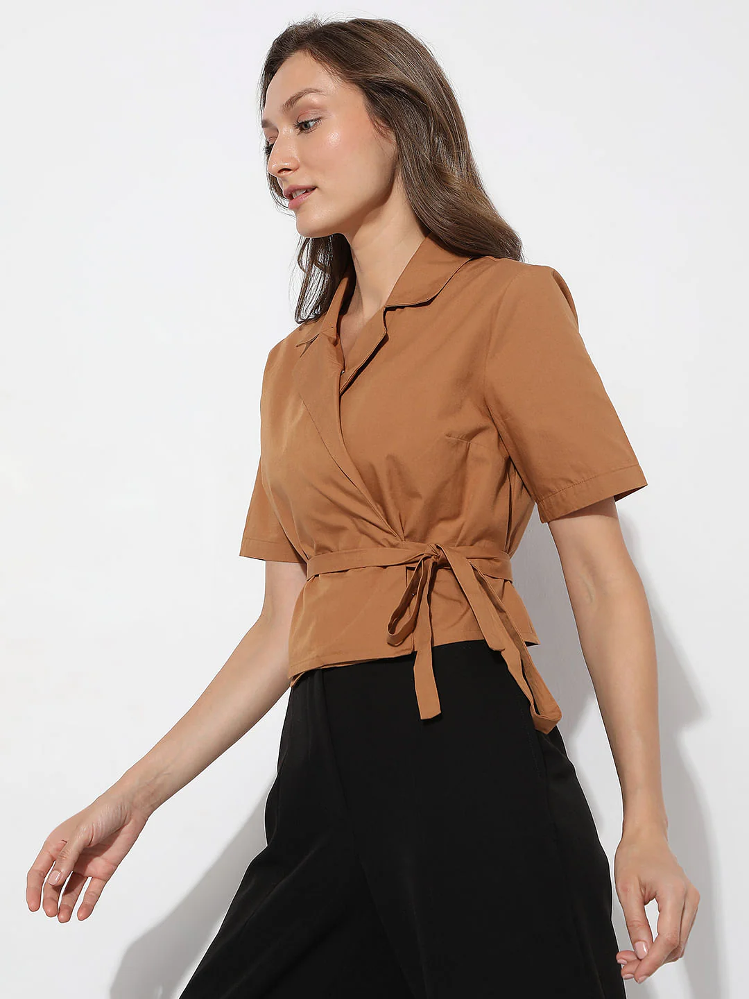 Brown Tie-Up Shirt - Image 3