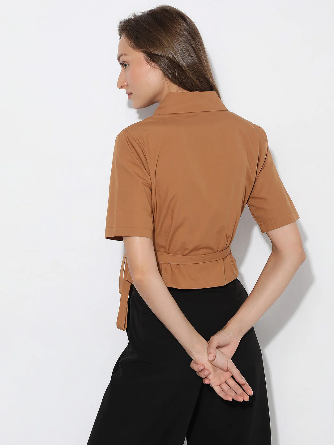 Brown Tie-Up Shirt - Image 4