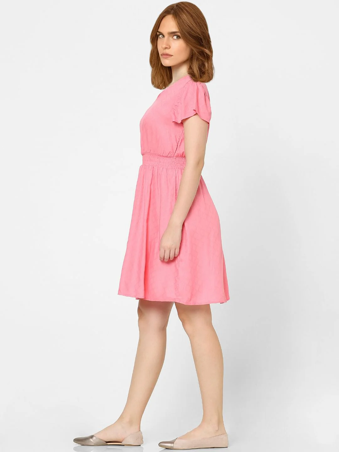 Pink Fit & Flare Dress - Image 2