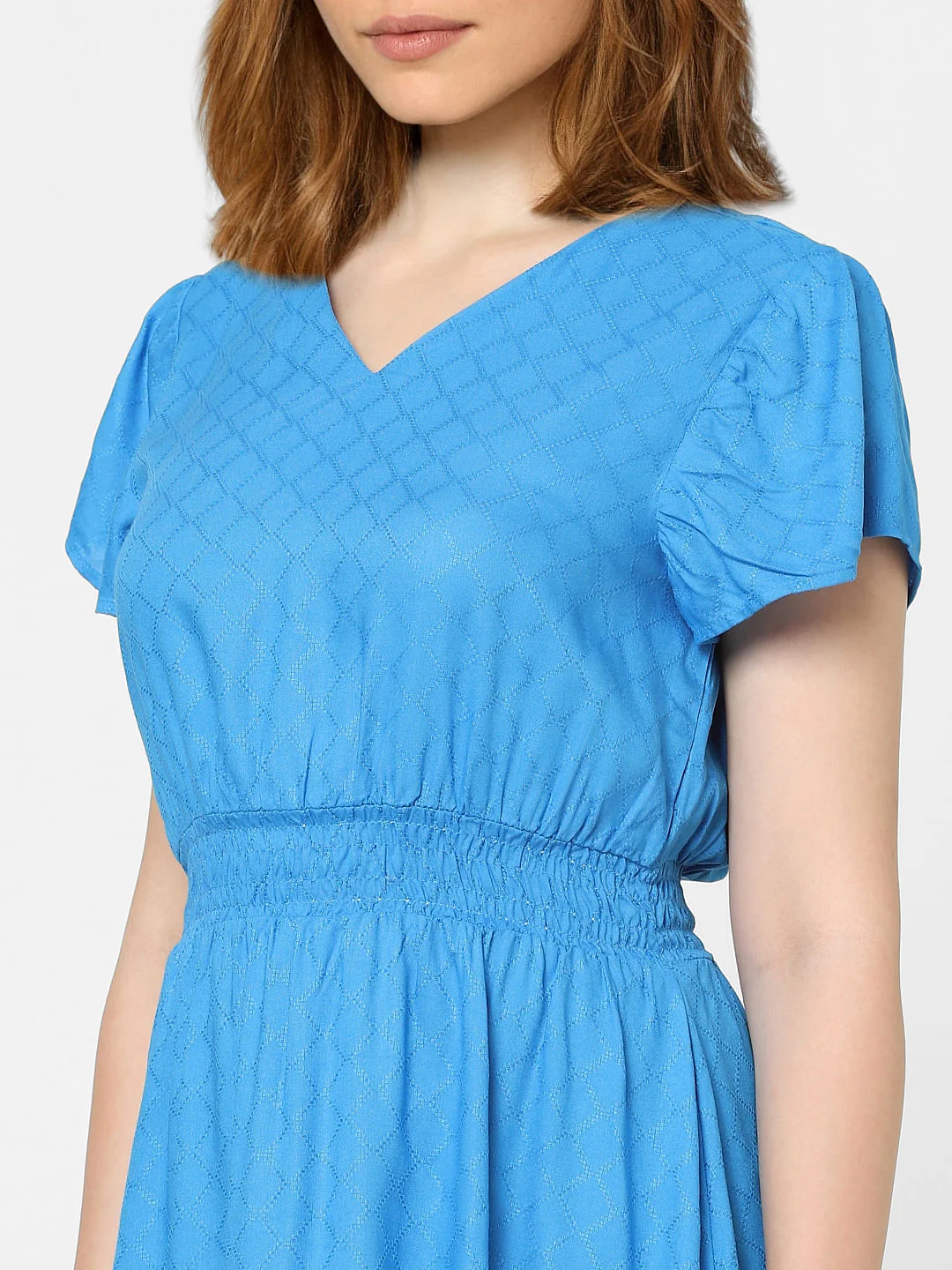 Blue Fit & Flare Dress - Image 4