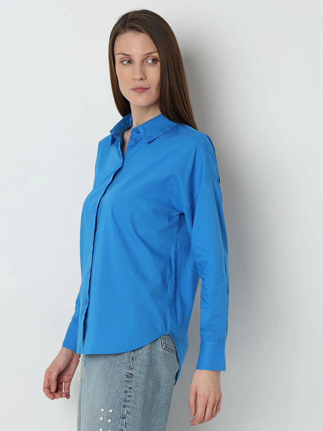 Blue Cotton Shirt - Image 3