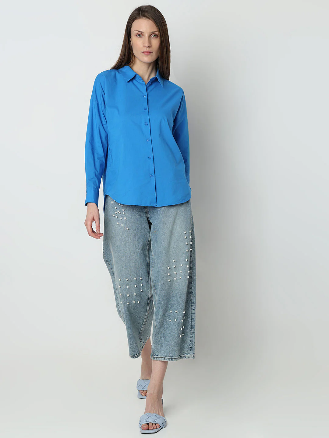 Blue Cotton Shirt - Image 5
