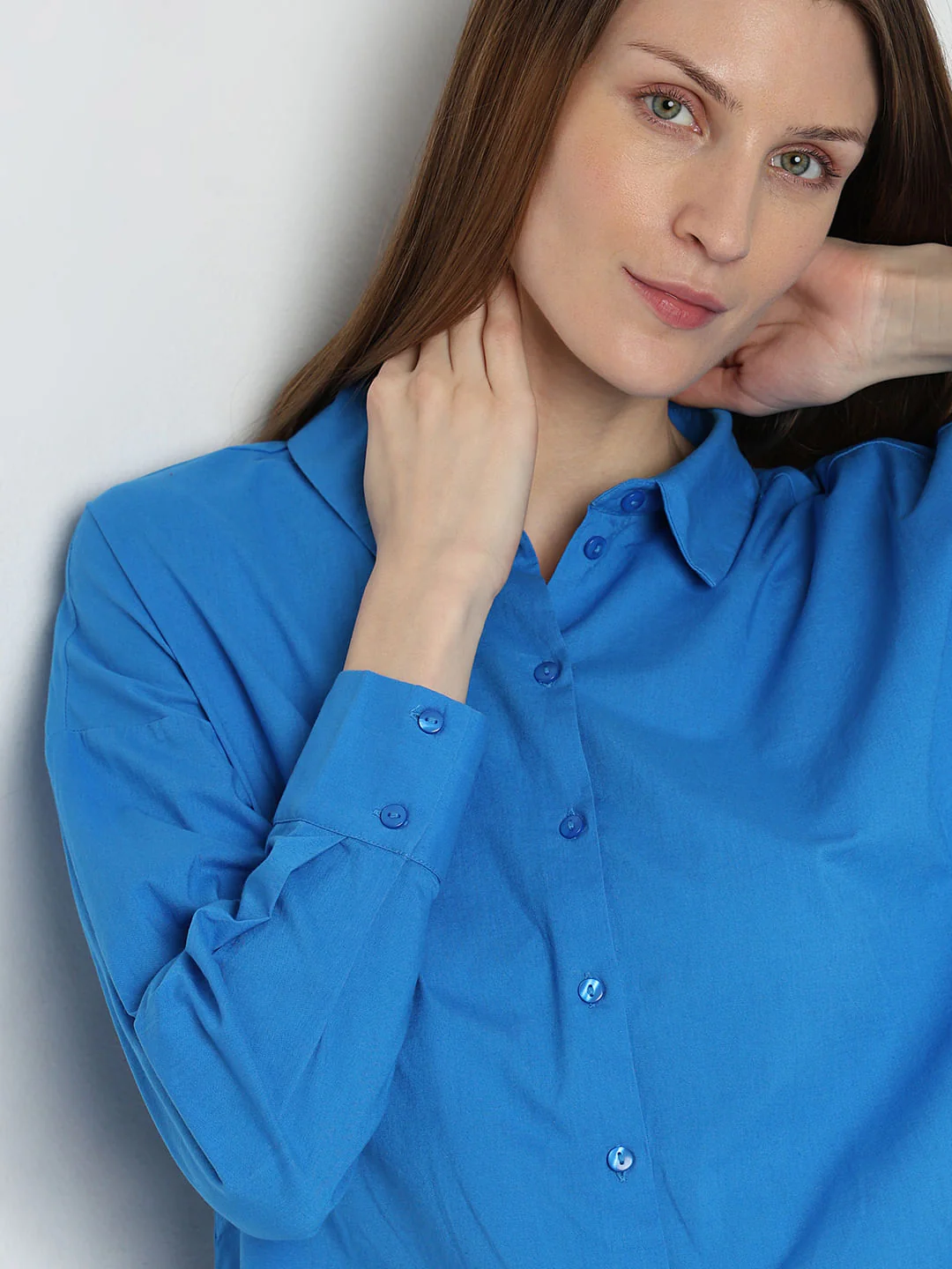 Blue Cotton Shirt - Image 6