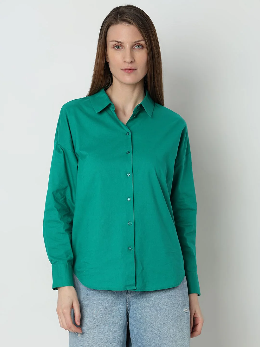 Green Cotton Shirt - Image 2