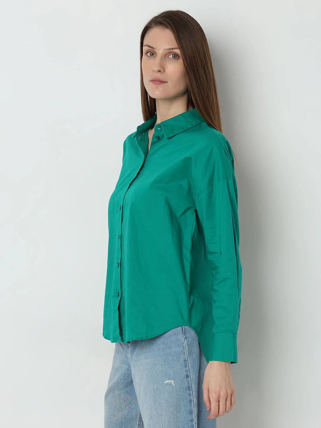 Green Cotton Shirt - Image 3