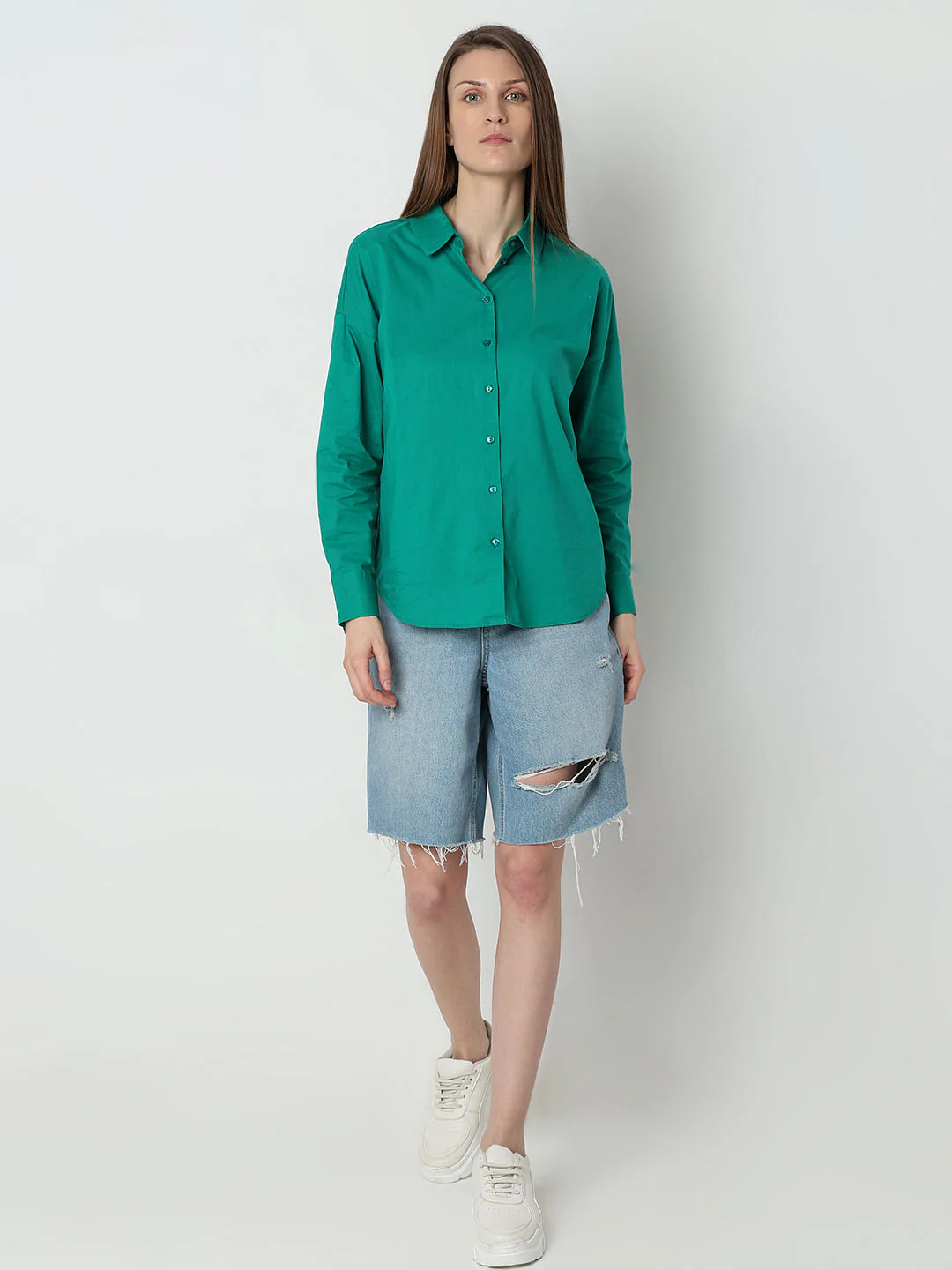 Green Cotton Shirt - Image 5