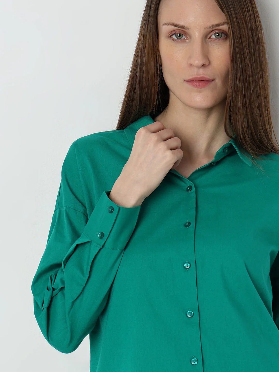 Green Cotton Shirt - Image 6