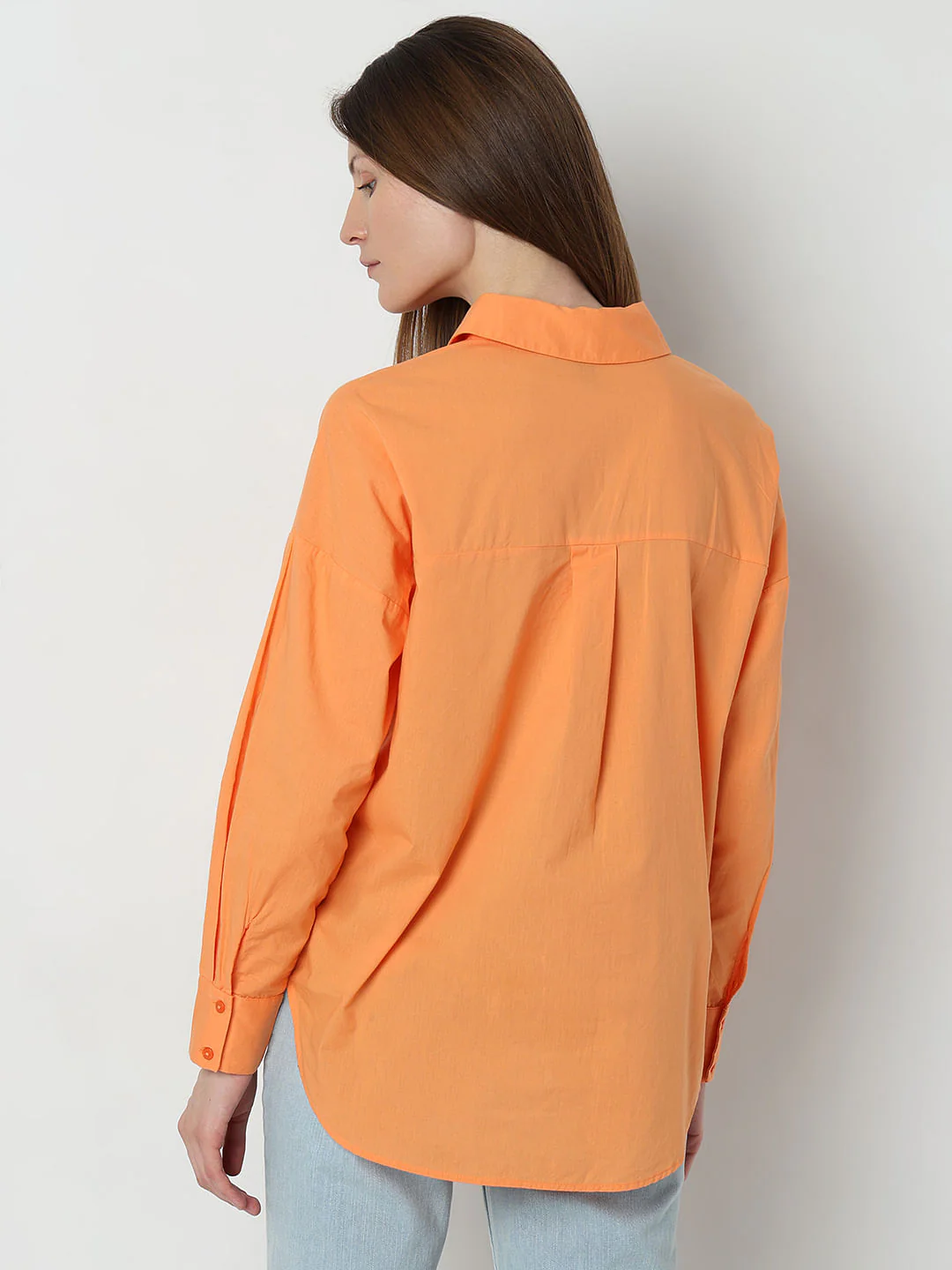 Orange Cotton Shirt - Image 4