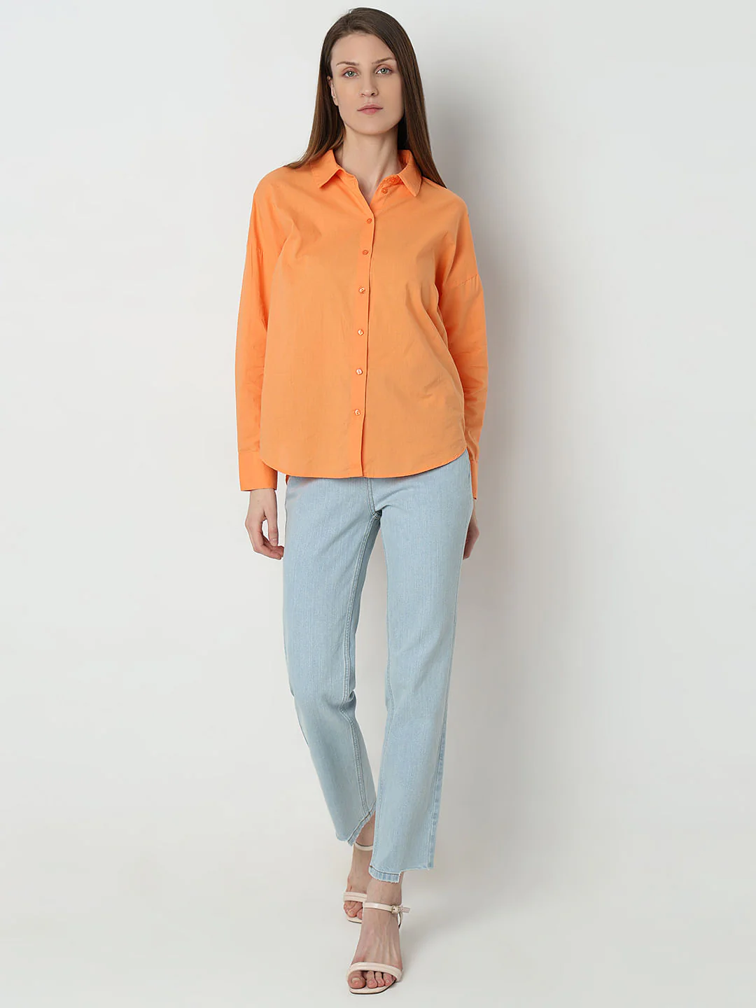 Orange Cotton Shirt - Image 5