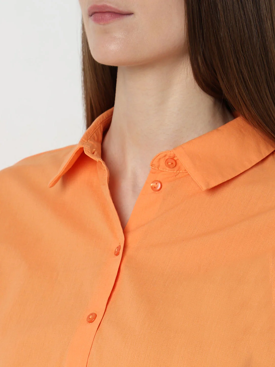 Orange Cotton Shirt - Image 8
