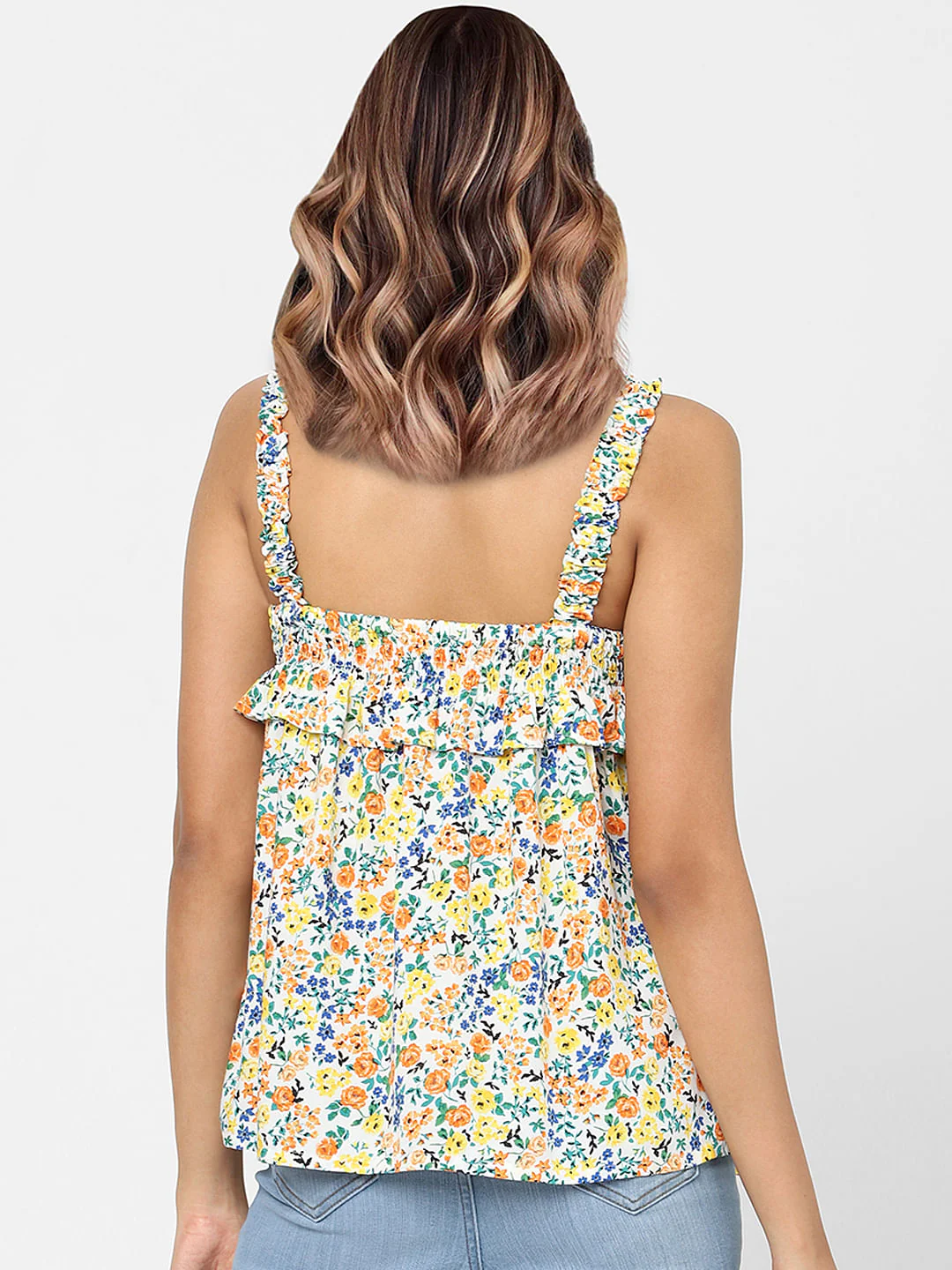White Floral Top - Image 3