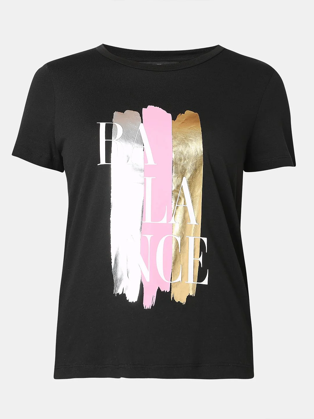 Black Printed Cotton T-Shirt - Image 7