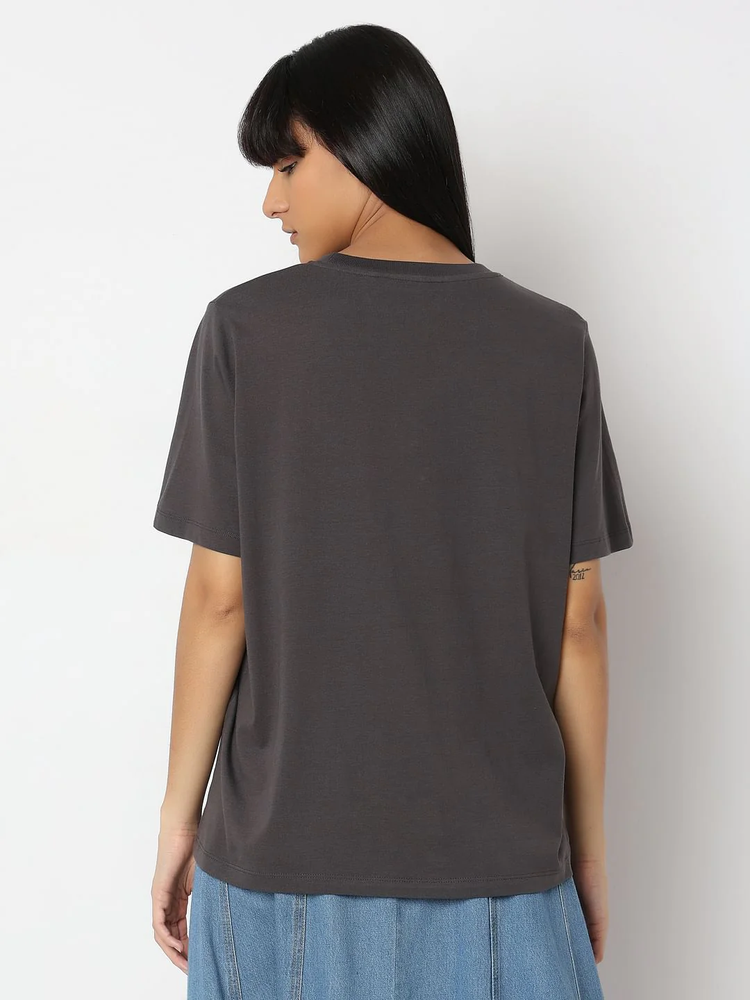 Grey Graphic Print T-Shirt - Image 4