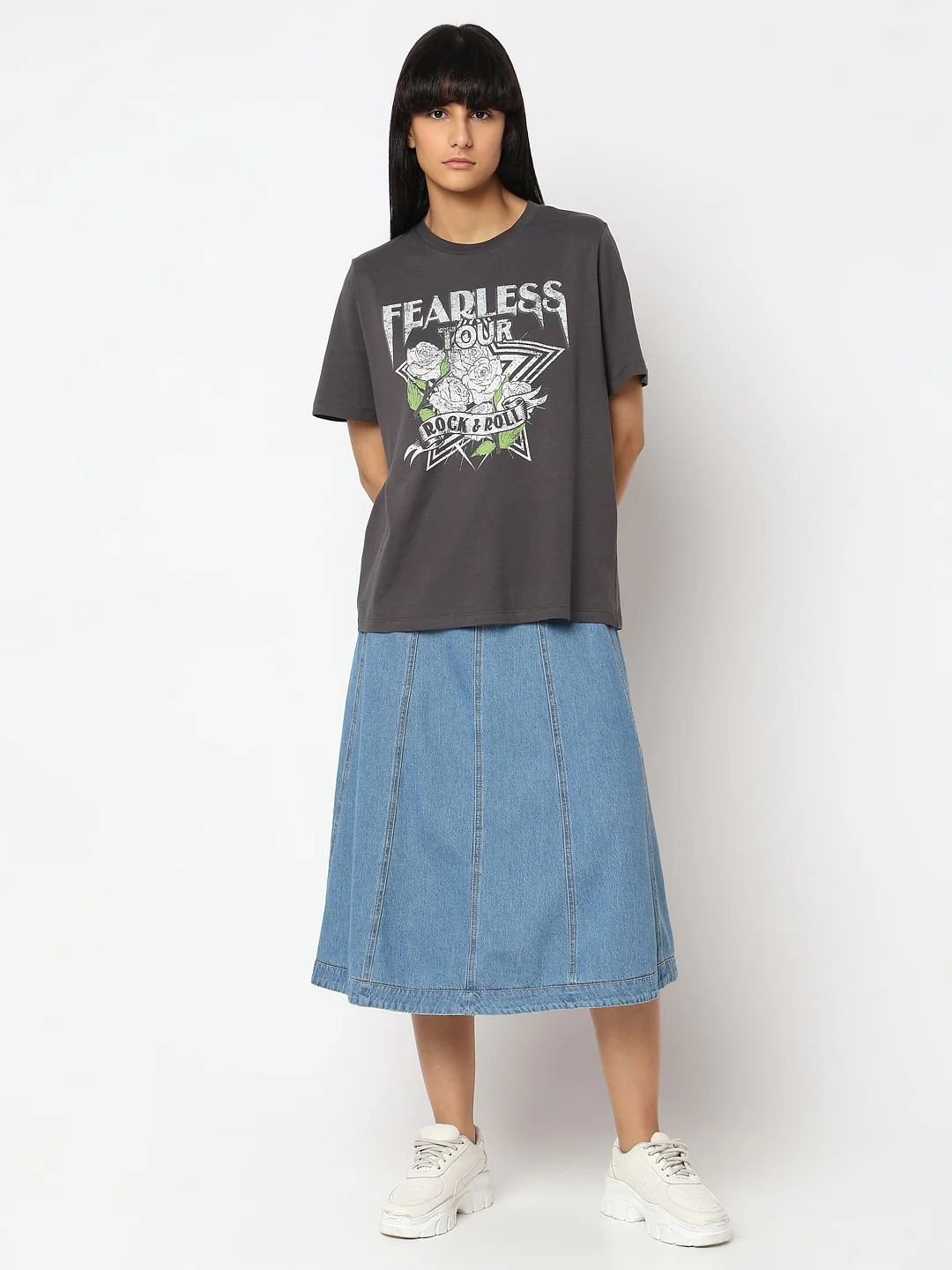 Grey Graphic Print T-Shirt - Image 5