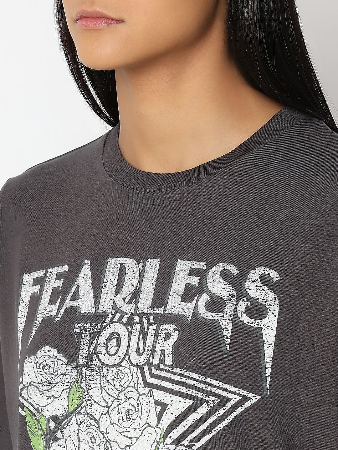 Grey Graphic Print T-Shirt - Image 8