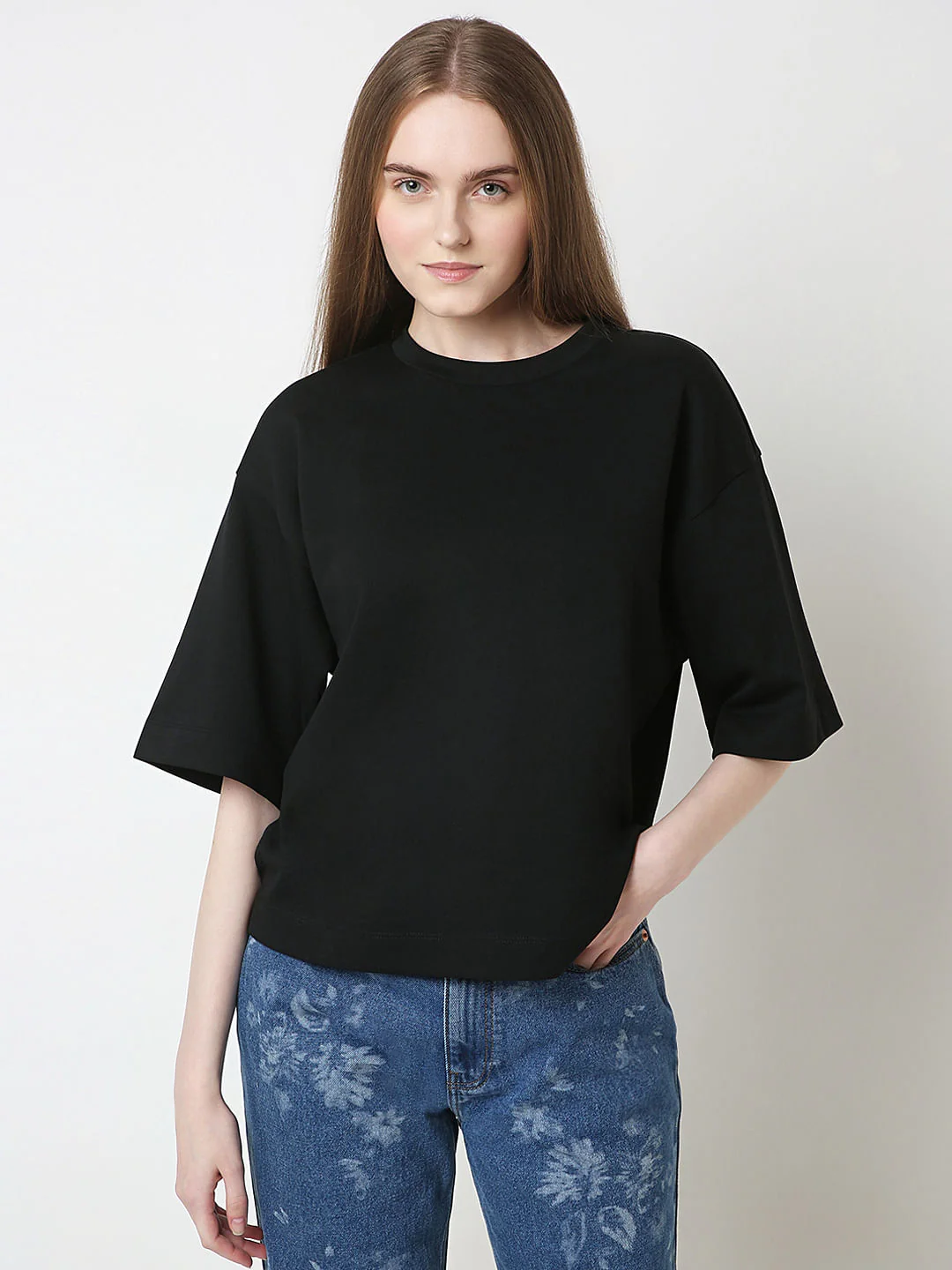 Black Relaxed Fit Top - Image 2